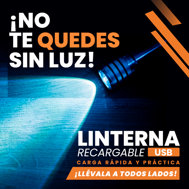 LINTERNA USB X 2 UNIDADES + 3 REGALOS
